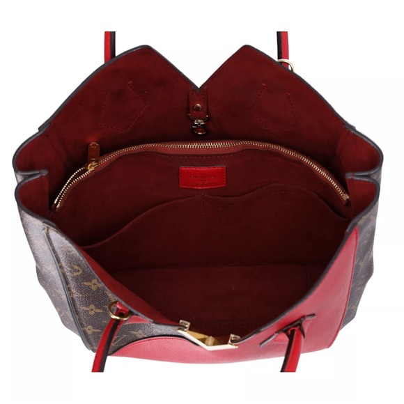 Louis Vuitton Monogram Kimono MM Brown Red Tote Bag Canvas Shoulder Bag M40459 - Picture 5 of 14